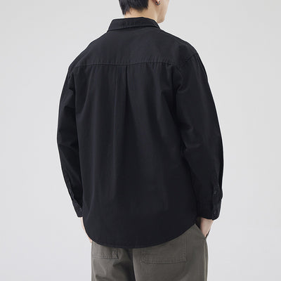 Camisa de Algodón Pesado Estilo Americano para Hombre - Image 3