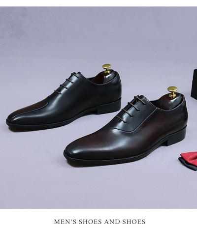 Zapatos Formales de Cuero para Hombre Estilo Británico con Diseño Bicolor - Image 12