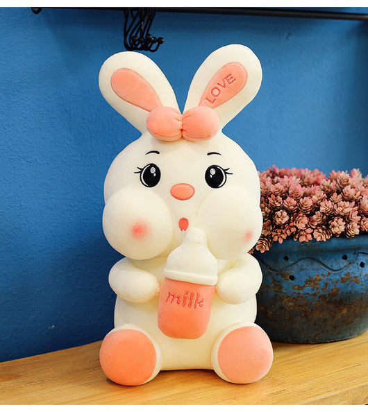 Muñeco Peluche Conejo con Botella para Bebé - Juguete Adorable - Image 8