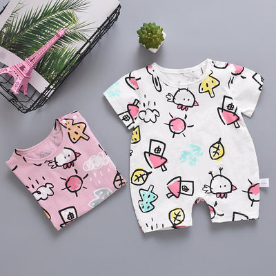 Mono Corto de Verano para Bebé con Estampado Infantil
