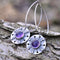 Aretes Colgantes Disco Sol con Patrón Geométrico Europeo y Americano