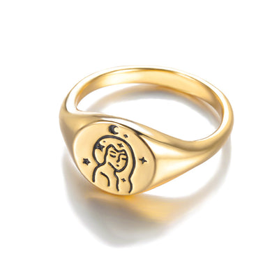 Anillo Dorado Minimalista para Mujer - Diseño Elegante y Versátil - Image 2