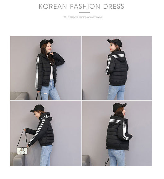 Chaqueta de Algodón Corta con Capucha - Abrigo Slim Fit para Invierno - Image 27