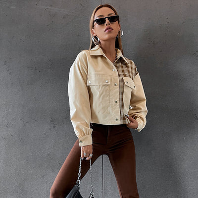 Chaqueta Casual de Pana Entallada con Cierre de Clip - Image 11