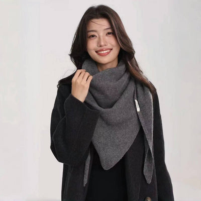Pañoleta Triangular de Lana Pura para Otoño e Invierno - Image 22