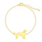Stainless Steel Animal Pendant Fashionable Cute And Cute Pug Bracelet Dorado Style2