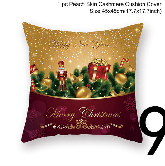 Funda de Almohada Navideña con Estampado Santa para Decoración del Hogar - Image 4