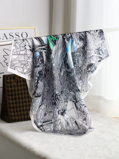 Pañuelo de Seda Cuadrado Lujo Elegante - Accesorio Premium para Regalo - Image 21
