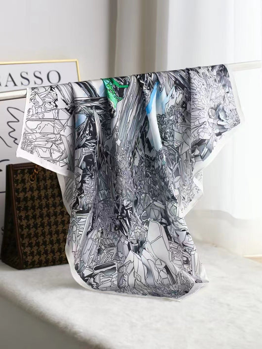 Pañuelo de Seda Cuadrado Lujo Elegante - Accesorio Premium para Regalo - Image 21