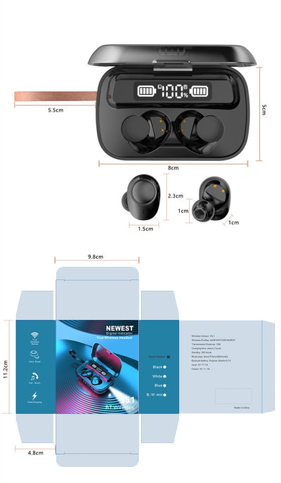 Auriculares Bluetooth LED A13 con Micrófono Binaural - Image 10