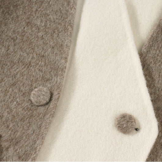 Abrigo Reversible de Lana con Cuello V - Chaqueta Doble Cara Premium - Image 15