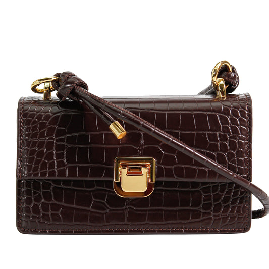 Bolso Baguette de Hombro Único con Patrón Texturizado - Image 2