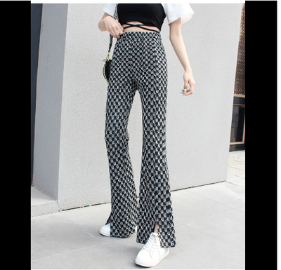 Pantalón Cintura Alta con Letras Estampadas y Aberturas - Image 6