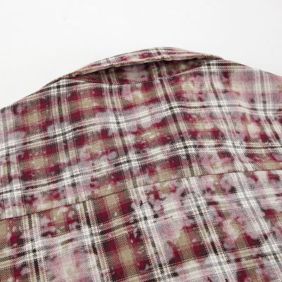 Camisa Cuadros Suelta Manga Larga Casual - Image 24