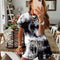 Conjunto de Pijama Degradado Tie Dye para Mujer - Manga Corta
