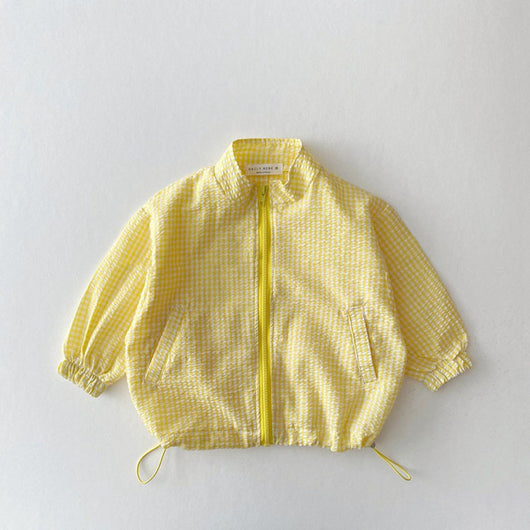 Chaqueta Ligera de Protección Solar con Cuadros para Niños - Image 11