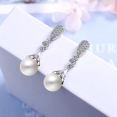 Aretes de Perlas Largas Elegantes - Image 5
