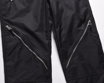 Pantalones Casuales Rectos Negros con Contraste Verde - Image 12