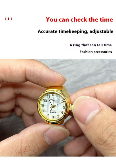 Reloj Anillo Versátil Dorado y Plateado - Diseño Minimalista All-Match - Image 17