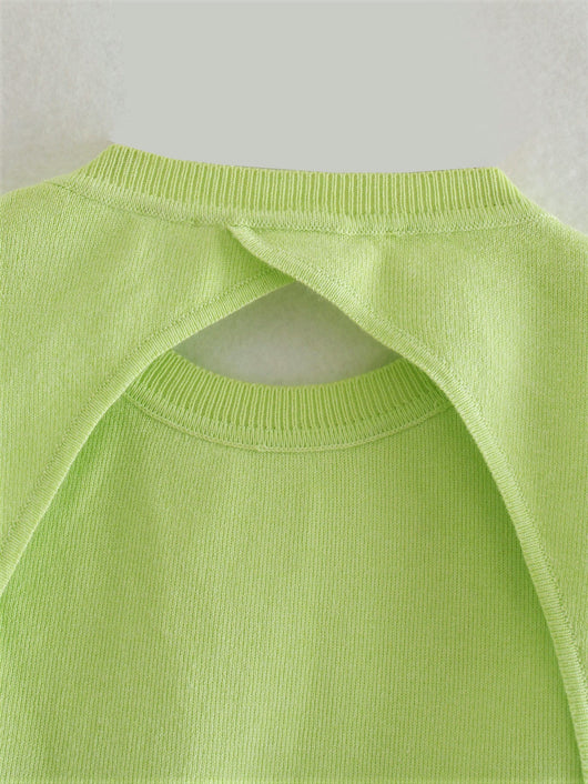 Blusa Cropped Anudada sin Espalda ni Mangas - Image 7