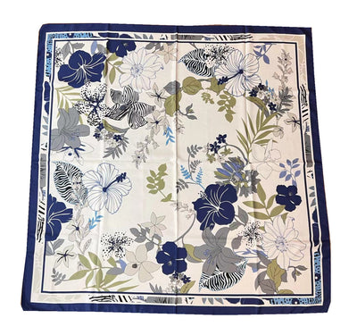 Pañuelo de Seda Estampado Floral 110cm - Image 5