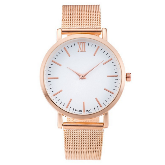 Reloj de Moda para Mujer con Malla Plateada y Dorada, Diseño Mármol Creativo - Image 10