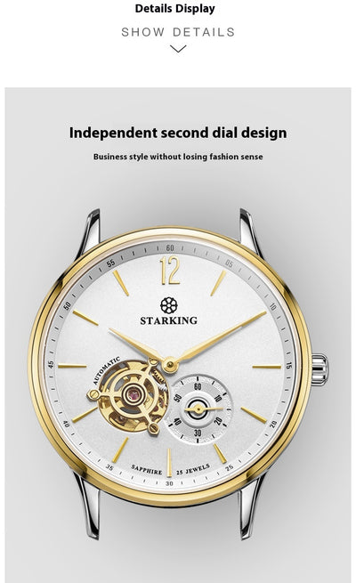 Reloj Mecánico Automático Profesional Hueco Tres Agujas Resistente al Agua para Hombre - Image 16