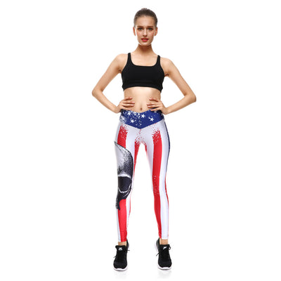 Leggings Ajustados Estampado Estrella Vertical para Mujer - Image 5