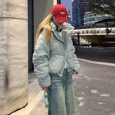 Chaqueta Corta Acolchada con Capucha para Mujer - Image 16