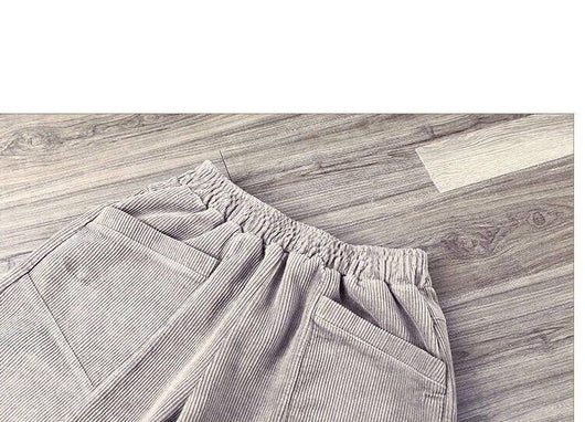 Pantalón Recto de Pana Cintura Alta para Mujer - Corte Holgado y Cómodo - Image 3