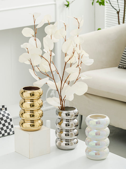 Jarrón de Cerámica Estilo Lujo Minimalista para Sala de Estar - Image 18