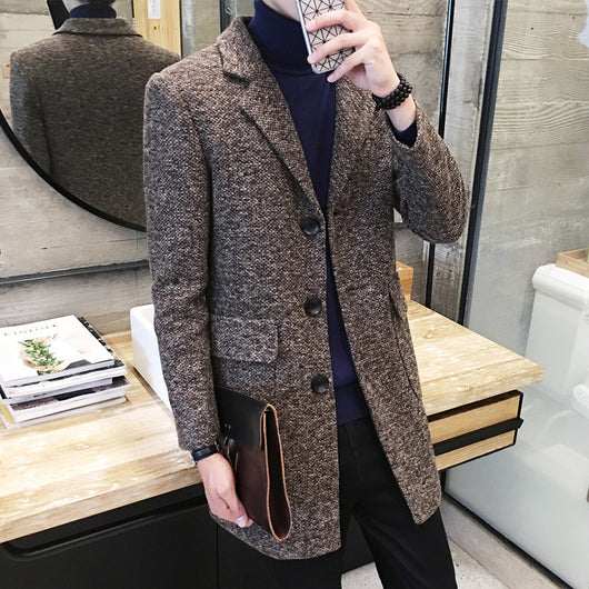 Abrigo Trinchera de Lana para Hombre - Image 10