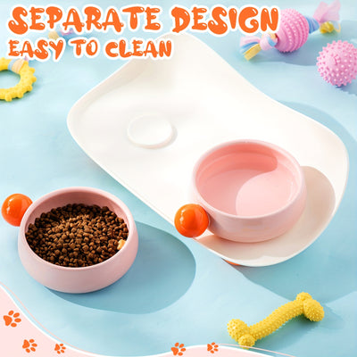 Comedero Elevado Doble para Gatos y Perros Pequeños - Cerámica con Soporte Antideslizante - Image 9