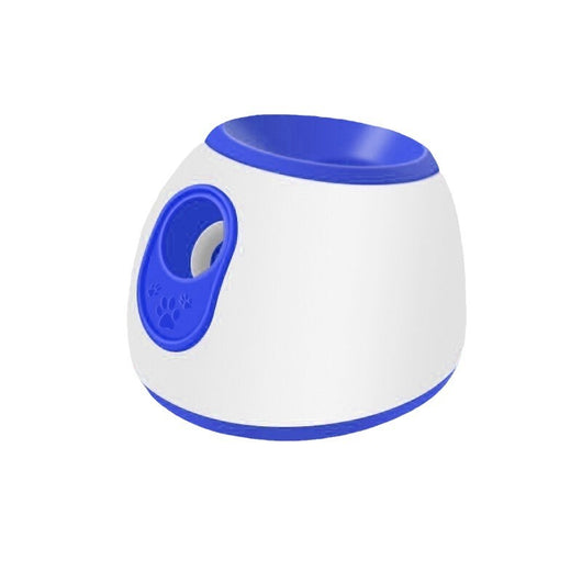 Orange and white pet intelligence ball dispenser with three foam balls, designed as a dog toy. - Image 4