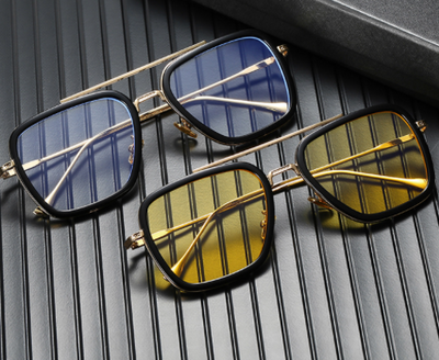 Gafas Retro Iron Man Espejo Plano Unisex - Marco Metálico Clásico - Image 7