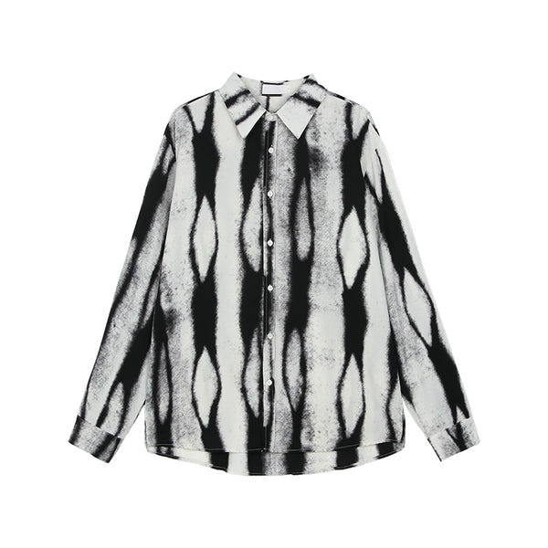 Camisa Hombre Tie Dye Tinta con Solapas Contraste y Hombreras - Image 6