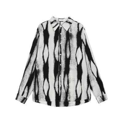 Camisa Hombre Tie Dye Tinta con Solapas Contraste y Hombreras - Image 6