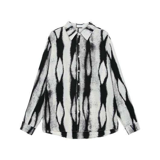 Camisa Hombre Tie Dye Tinta con Solapas Contraste y Hombreras - Image 6