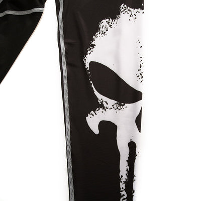 Playera Deportiva Manga Larga con Diseño Calavera - Ajuste Compresión Quick Dry para Hombre - Image 9