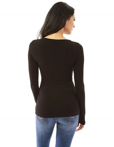 Blusa Elegante Escote Profundo Hombros Descubiertos Manga Larga Ajustada - Image 8