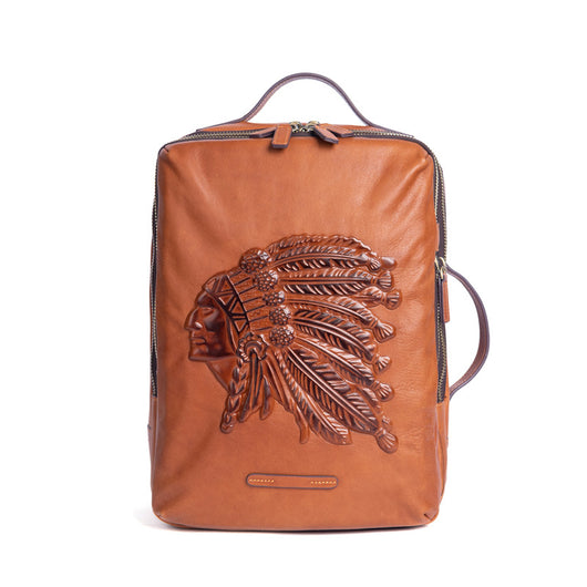 Mochila de Cuero Genuino para Hombre - Primera Capa - Image 12