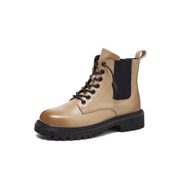 Botas Martin de Cuero para Mujer con Suela Gruesa