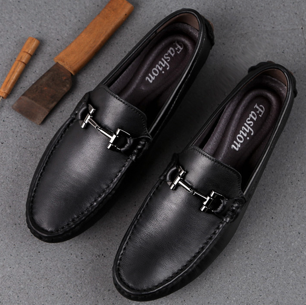 Mocasines de Cuero Genuino para Hombre - Zapatos Casuales de Diseño