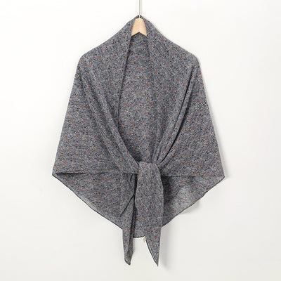 Pañuelo Cuadrado de Gasa Estampado Perla con Pliegues - Image 11