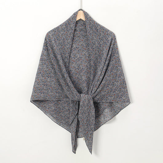 Pañuelo Cuadrado de Gasa Estampado Perla con Pliegues - Image 11