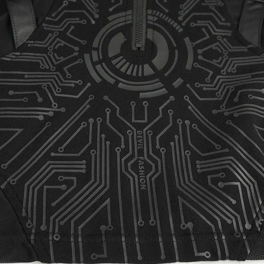 Remera Estampada Cuello Alto Manga Larga Súper Corta - Image 17