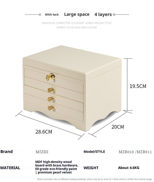 Organizador de Joyas Multicapa en Madera para Escritorio - Image 8