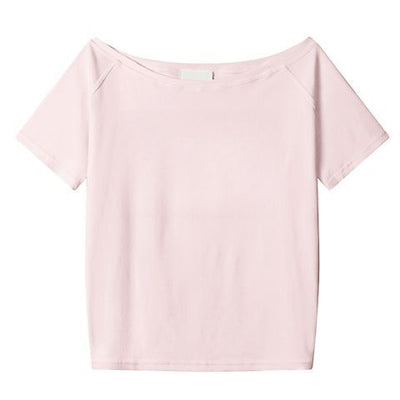 Blusa Holgada de Hombro Oblicuo Manga Corta para Mujer - Image 10