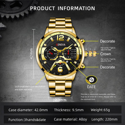 Set Completo: Pulsera, Collar con Cruz y Reloj para Hombre - Image 15