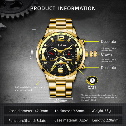Set Completo: Pulsera, Collar con Cruz y Reloj para Hombre - Image 15